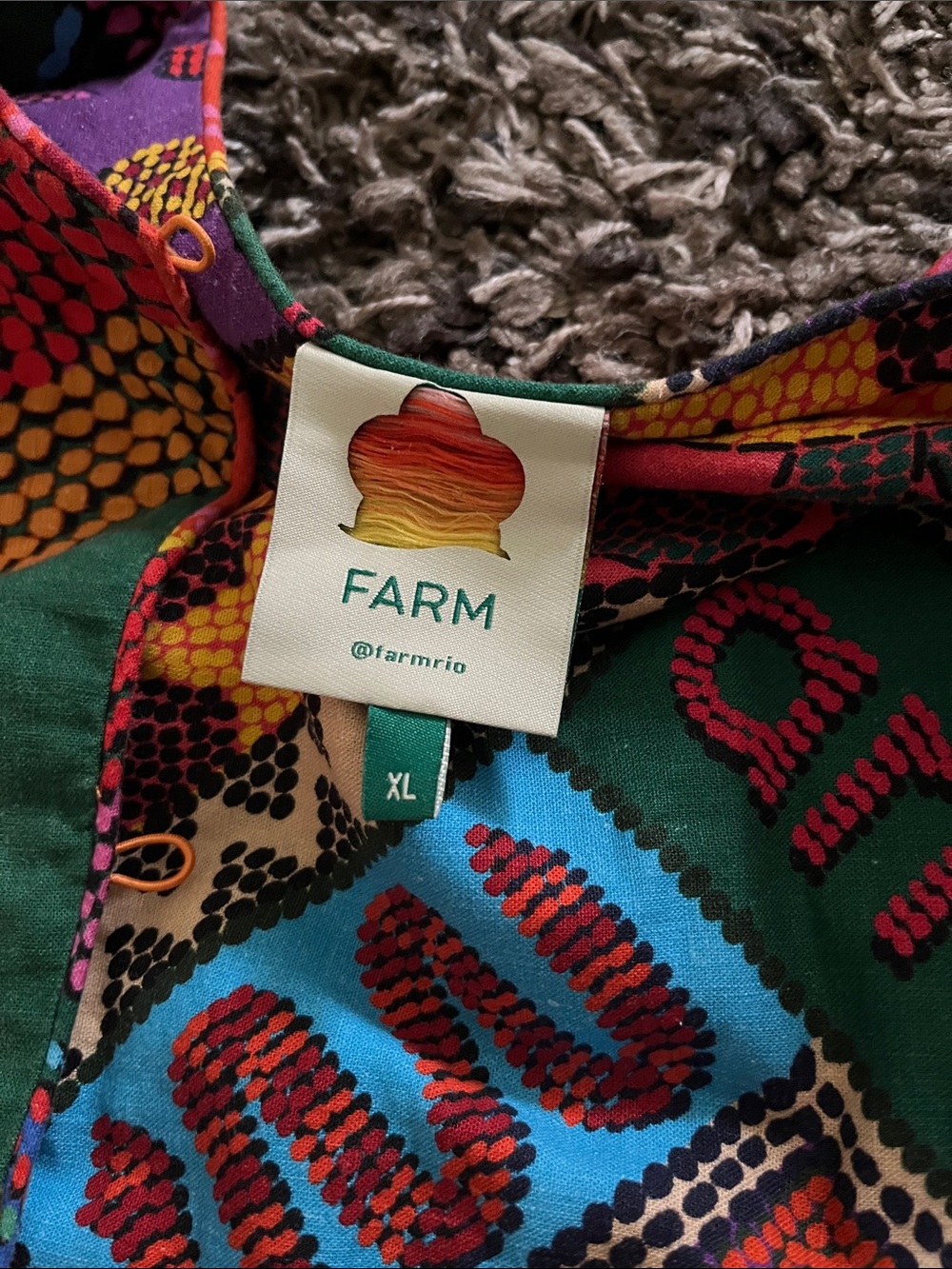 AG26 Farm Rio Dotted Patchwork Midi Dress - Picture 10 of 14